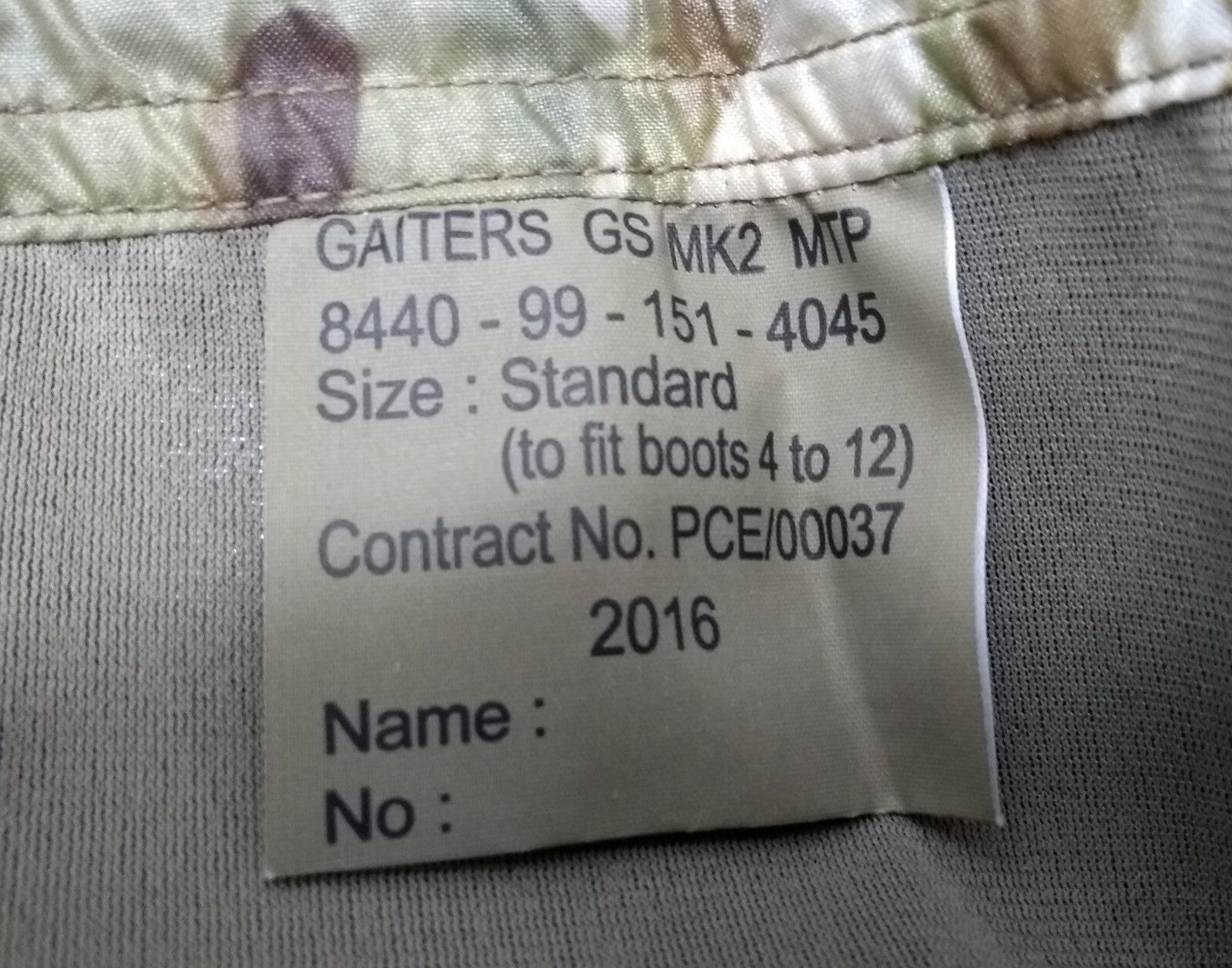 MTP Heavy Duty Gaiters MK2 MKII Genuine British Army Camo Breathable Size 4-12