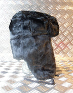 Soviet / USSR Black Cossack Hat w Ear Flaps. All Sizes - Brand NEW