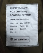 No2 Dress Doublet Pattern Scottish Regiments British Army Style Unfinished