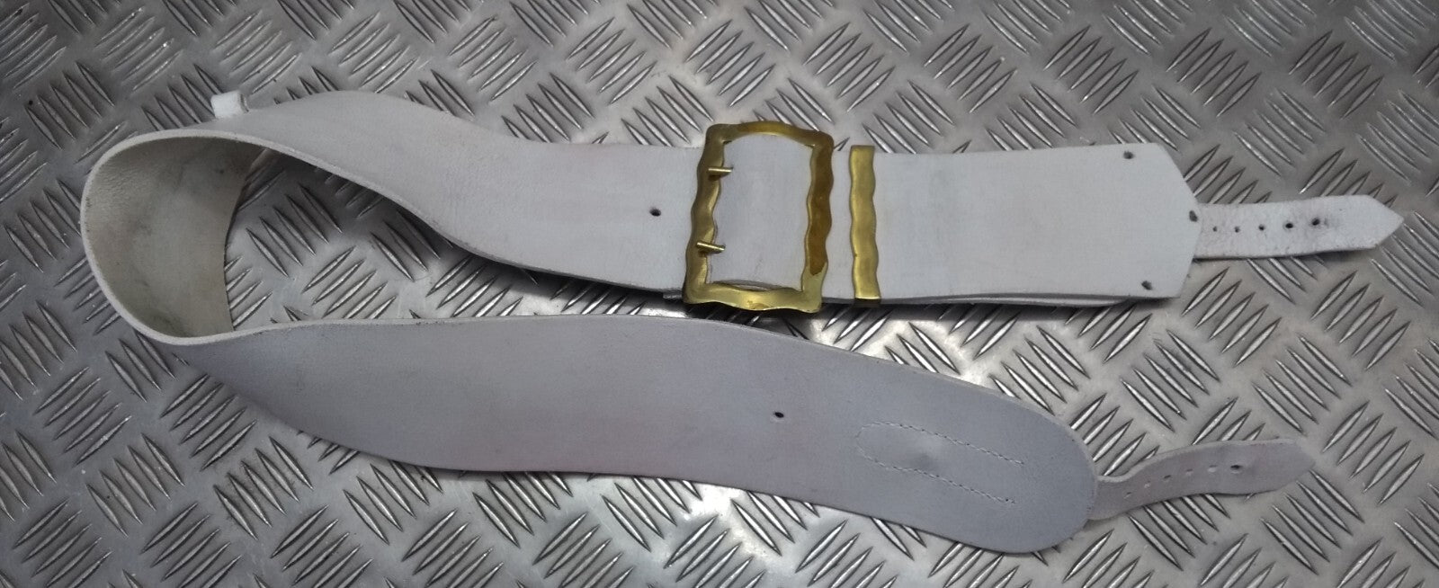 Buff Leather Strap Household Cavalry Cross Belt Including Brass Buckles H Cav