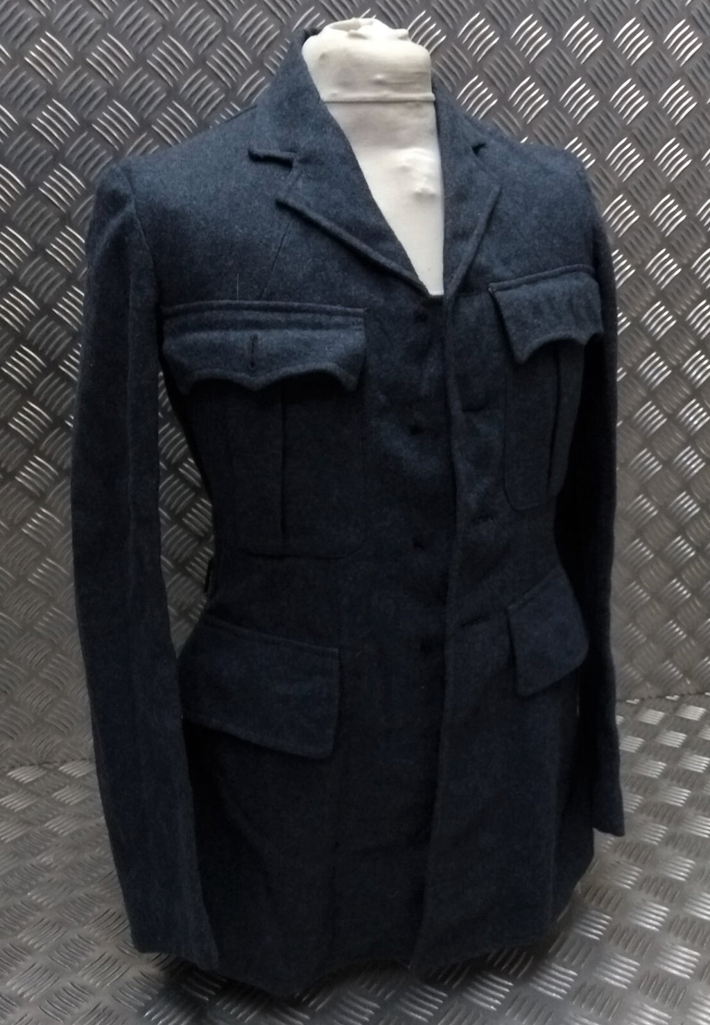 Vintage Jacket No1 Dress A/F Blue Grey Serge Wool WW2 Pattern