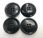 Genuine Vintage DMOB 4 Hole Plastic Coat Buttons Slate Grey X4 31.5mm