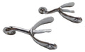 Swan Neck Spurs Short British Army / Boots Chrome / Silver Finish