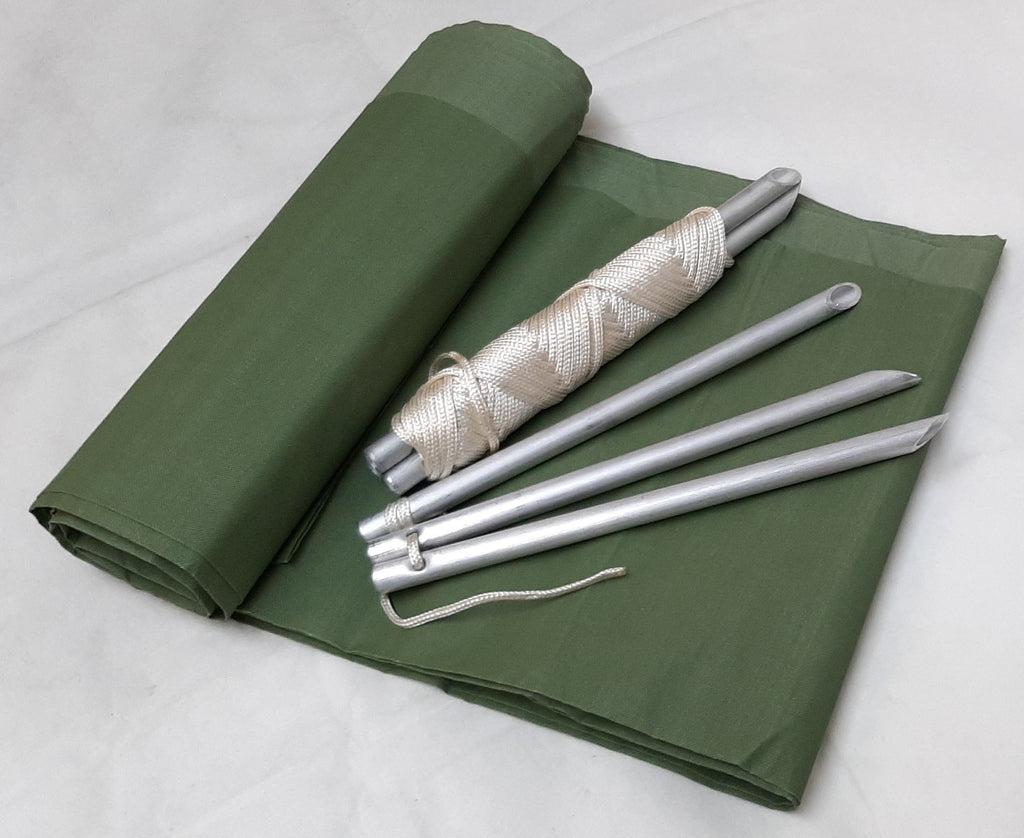 Trench Shelter British Armed 's Issue Old Pattern Sheet with Rope and Pegs
