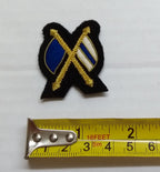Mess Kit Badge Signallers Cross Flags British Army Hand Embroidered Arm Patch
