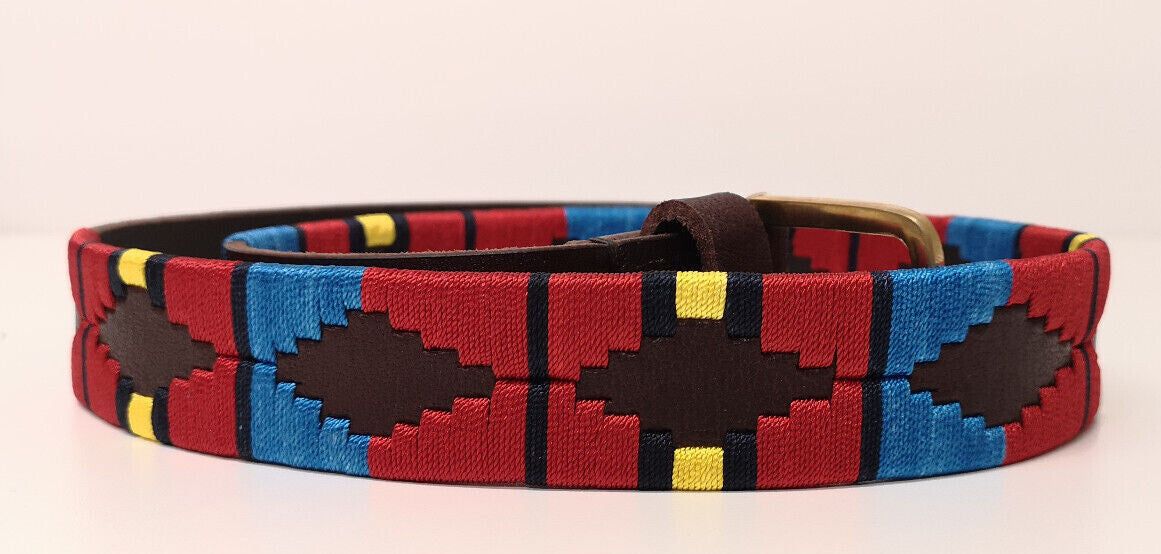 Royal Artillery RA Leather Polo Belt with Brass Buckle