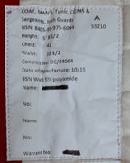 Irish Guards Ceremonial Red Tunic British Army Colour Sergeant Insignia 42"