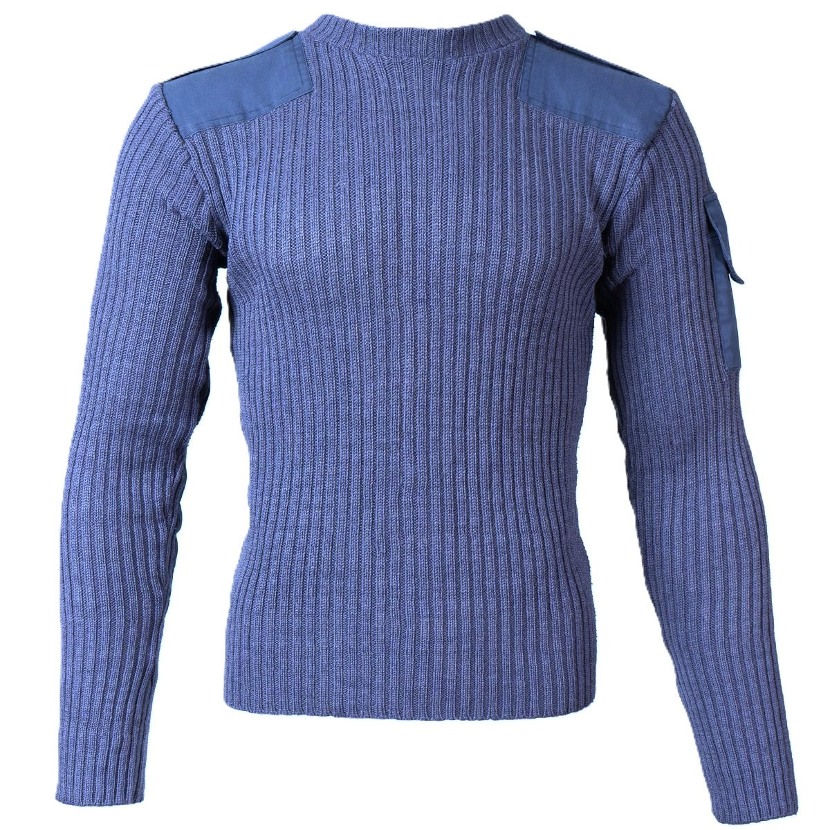 RAF Commando Jumper Crew Neck Ribbed Pullover British Royal Air Force Blue Grey