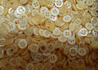 Buttons 10 Vintage 4 Hole for Dress Shirts Pearlesque Gold (Yellow) 10.8mm New Old Stock (Copy)