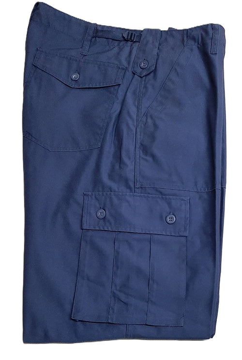 Blue Combat Trousers Military Style Utility / Field Trouser Cargo Pants 26"