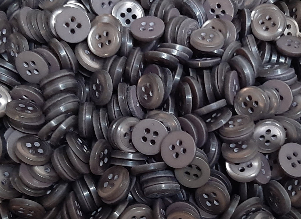 Buttons Vintage 4 Hole for Dress Shirts Pearlesque Grey 11.6mm New Old Stock