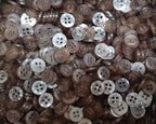 Buttons Vintage 4 Hole for Dress Shirts Pearlesque B.A Grey 10.8mm New Old Stock