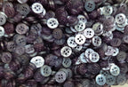 Buttons 10 Vintage 4 Hole for Dress Shirts Pearlesque violet / grey tints 10.7mm New Old Stock