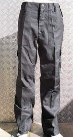 Black Military Style Combat  Cargo / Utility / Field Trousers Size 28"-32" - NEW