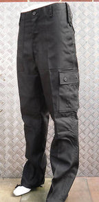 Black Military Style Combat  Cargo / Utility / Field Trousers Size 28"-32" - NEW
