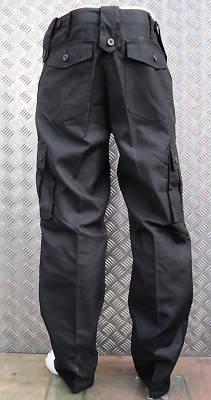 Black Military Style Combat  Cargo / Utility / Field Trousers Size 28"-32" - NEW