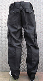 Black Military Style Combat  Cargo / Utility / Field Trousers Size 28"-32" - NEW