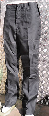 Black Military Style Combat  Cargo / Utility / Field Trousers Size 28"-32" - NEW