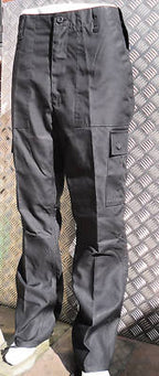 Black Military Style Combat  Cargo / Utility / Field Trousers Size 28"-32" - NEW