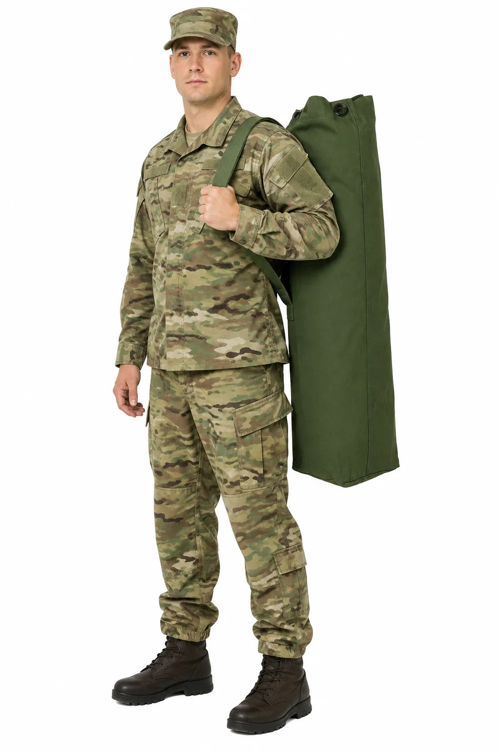Army KitBag British Military Style Canvas Kit Bag Black or Green