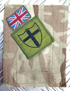 British Army TRF Patches on MTP Blanking Panels Various - Used