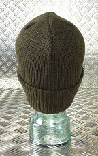 Army Green Knitted Beanie Hat / Watch Cap / Woolly Hat - One size - NEW