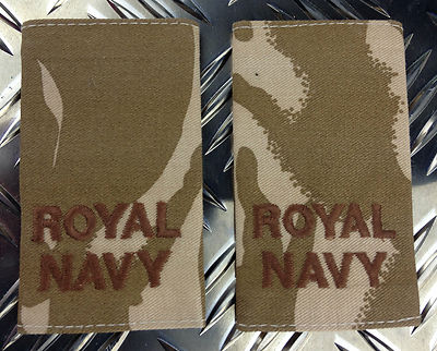 Genuine British Naval Desert ROYAL NAVY ABLE RATE Rank Slides / Epaulettes - NEW