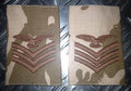 Genuine British Army Desert Camo SERGEANT AIRCREW Rank Slides / Epaulettes - NEW
