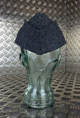 Genuine Danish Army Wool Flat Cap / Envelope / Forage Hat - Grey - Brand NEW
