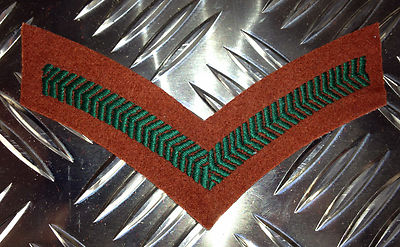 Genuine British Army Green on Red WRAC Rank Chevrons / Badges/Patches - NEW