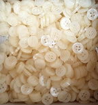 Buttons 10 Vintage 4 Hole for Dress Shirts Pearlesque Natural White 11.2mm New Old Stock