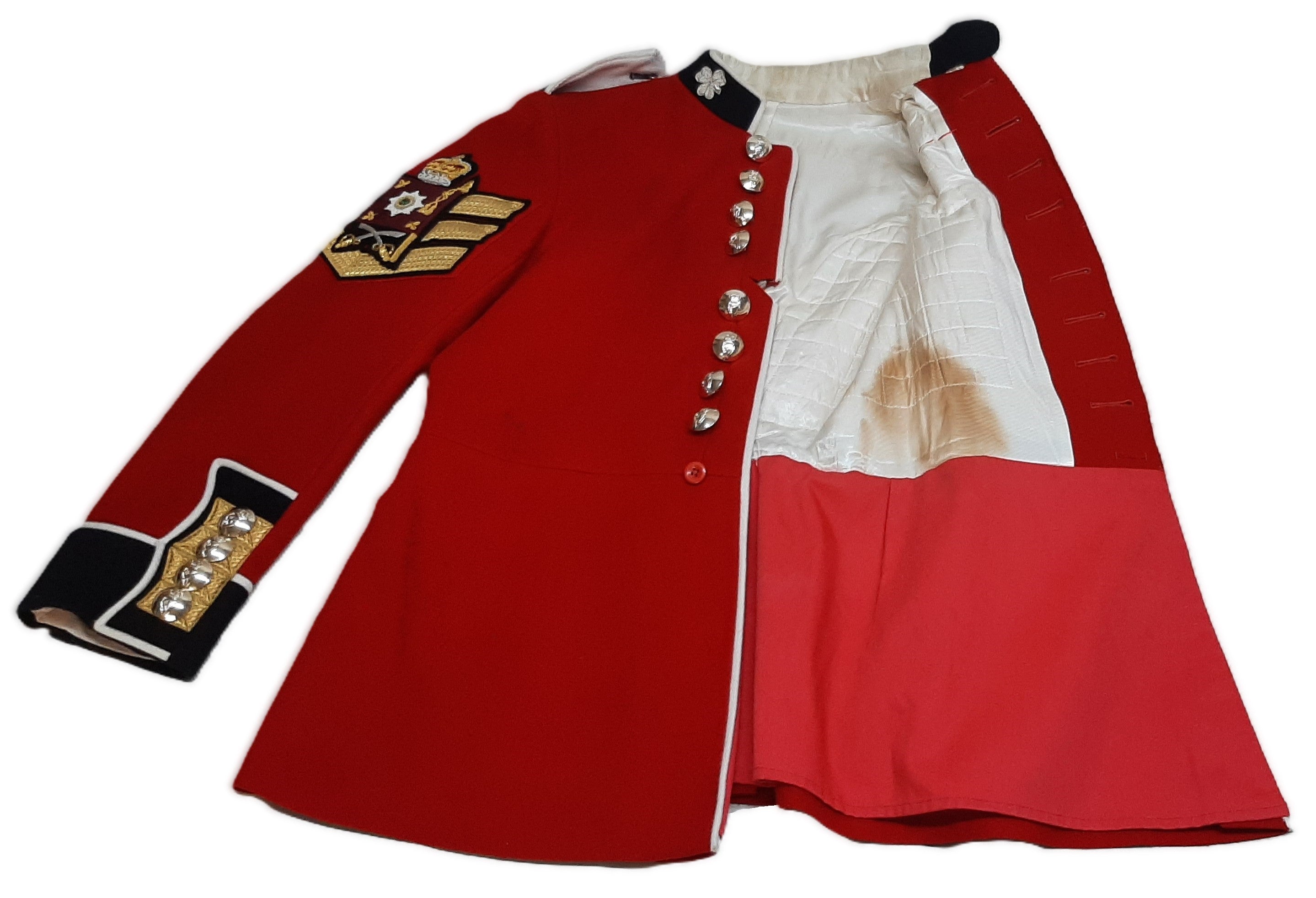 Irish Guards Ceremonial Red Tunic British Army Colour Sergeant Insignia 42"