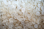 Buttons 10 Vintage 4 Hole for Dress Shirts Pearlesque White 11.6mm New Old Stock