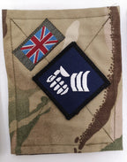 British Army TRF Patches on MTP Blanking Panels Various - Used