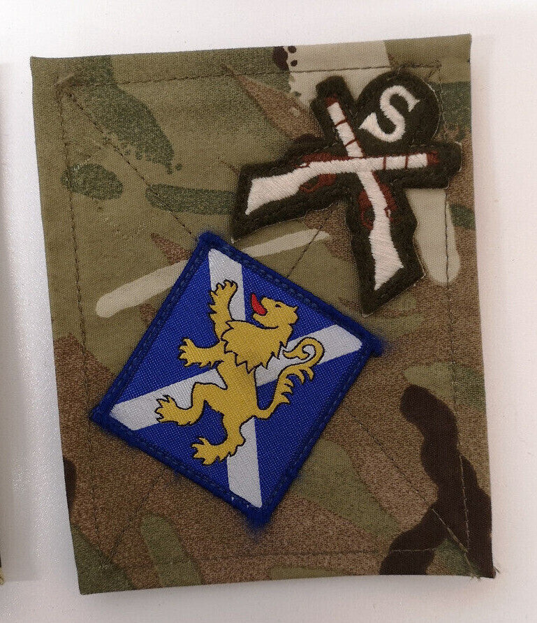 British Army TRF Patches on MTP Blanking Panels Various - Used