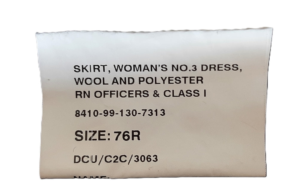 RN Officers Skirt No3 and Class 1 British Royal Navy WRNS