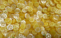 Buttons 100 Vintage 4 Hole for Dress Shirts Pearlesque Yellow 10.5mm NOS