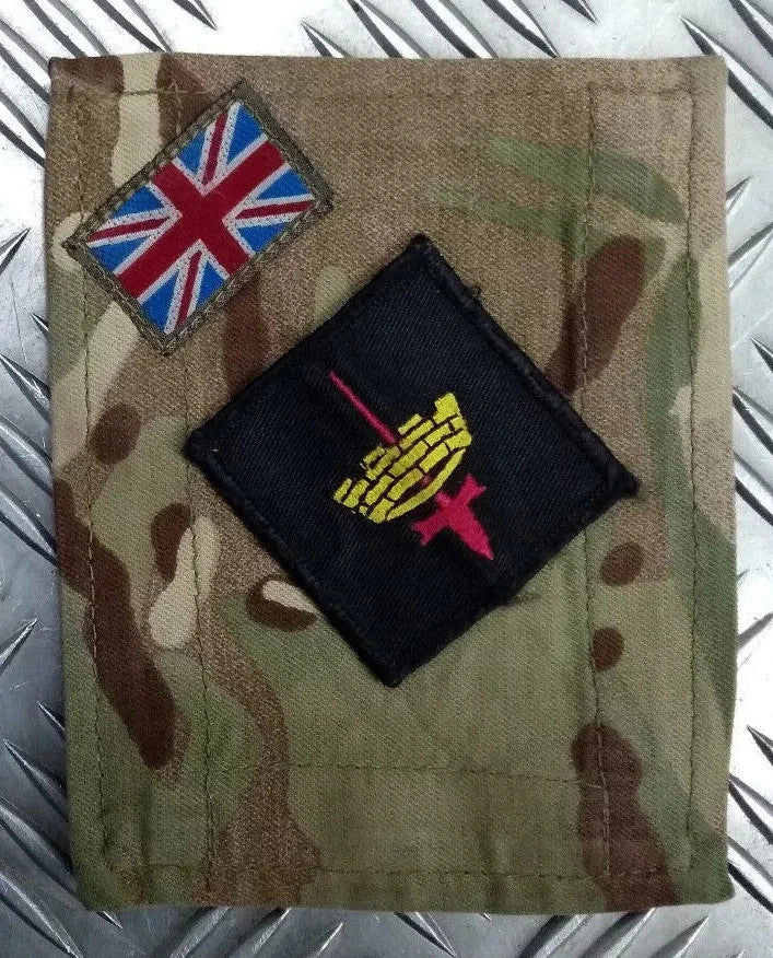 British Army TRF Patches on MTP Blanking Panels Various - Used