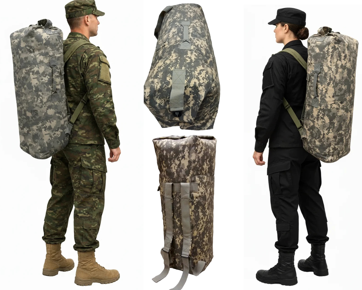 Army Kitbag US Style Duffle Shoulder Bag & Rucksack Digital Camo