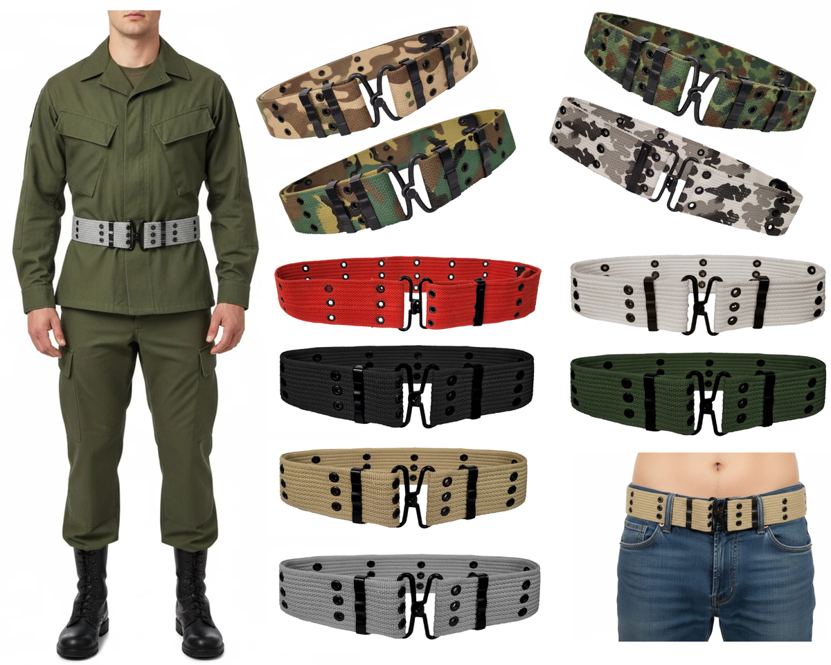 Alice Type Belt 2" Canvas Web Pistol Belt Load Carrying Adjustable size Assorted Colours