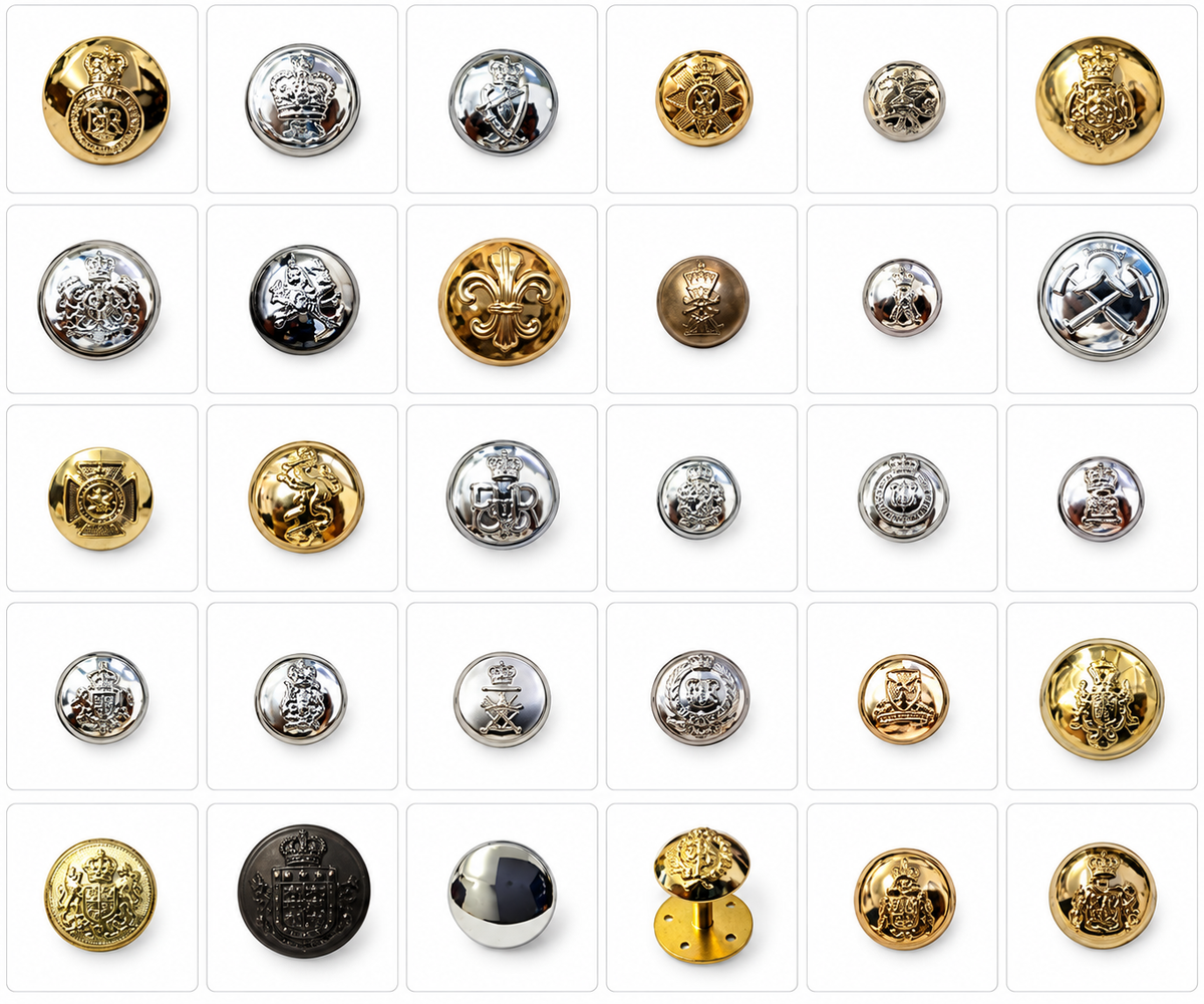 British Army Buttons For  No1 No2 Dress Staybrite Assorted Sizes and Types