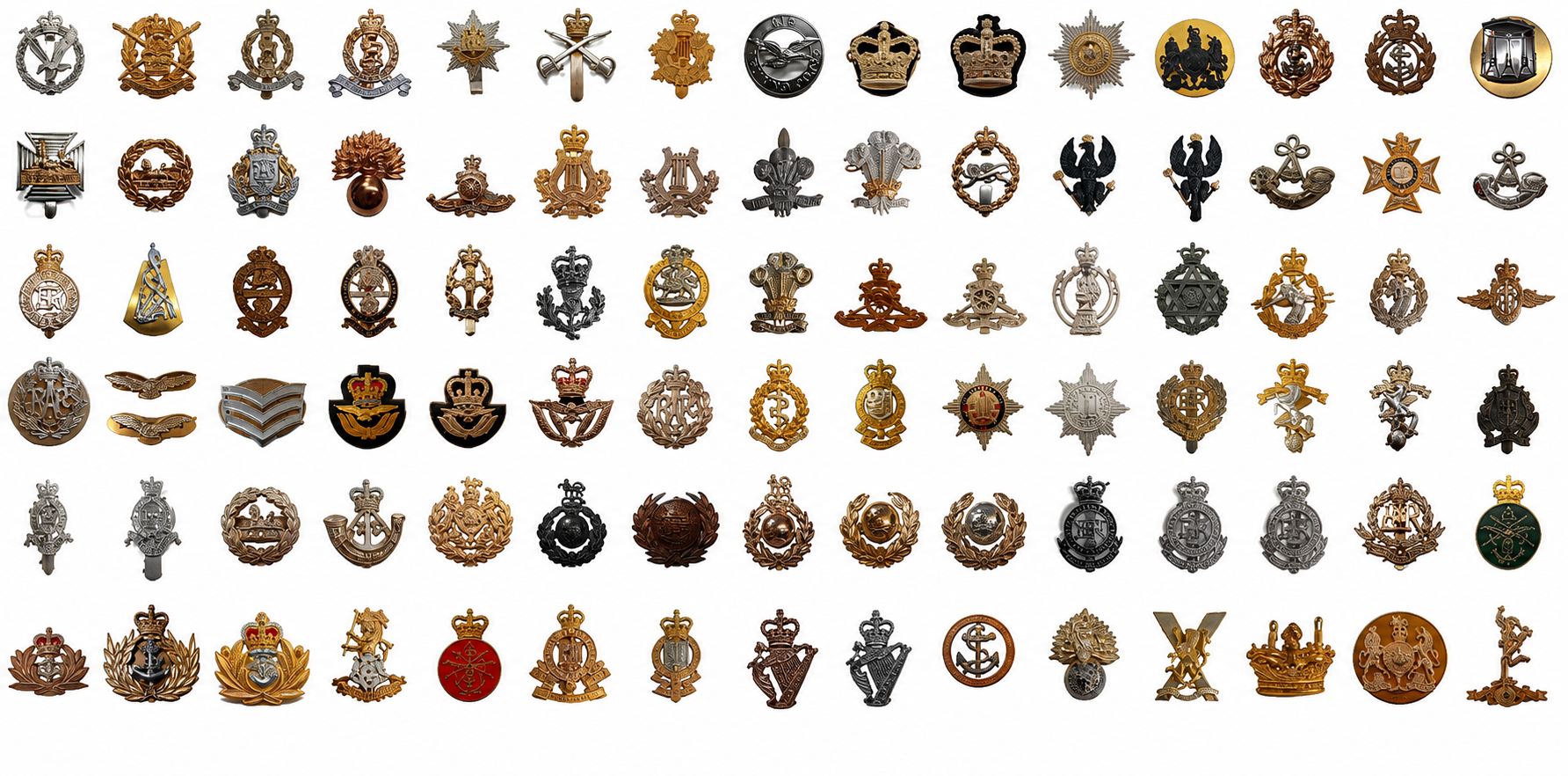 British Hat Badges Regimental for Cap / Beret Dress Hat Assorted Insignia