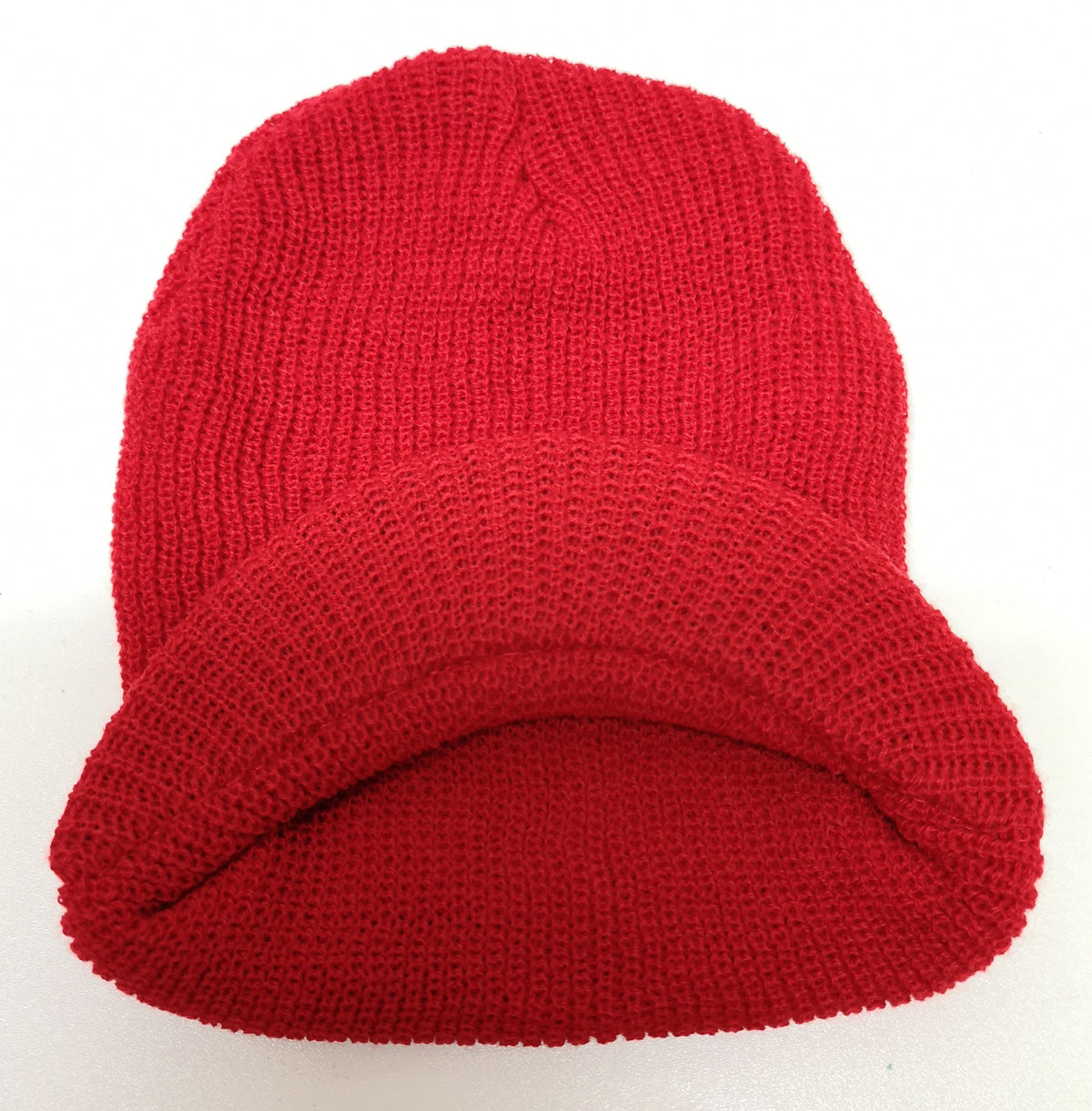 Bright RED Peak / Peaked Beanie Hat / Radar Cap - One size - BRAND NEW