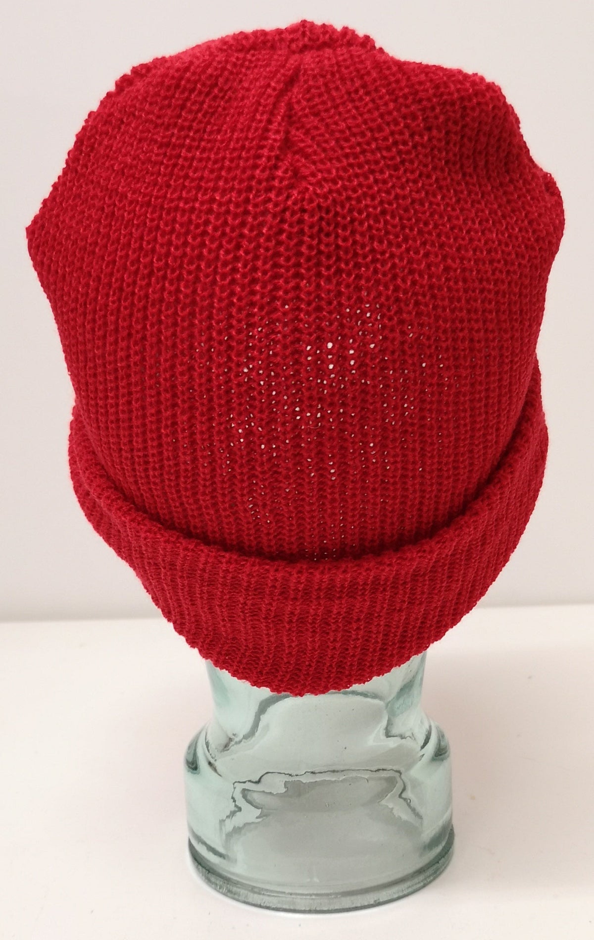 Bright RED Peak / Peaked Beanie Hat / Radar Cap - One size - BRAND NEW