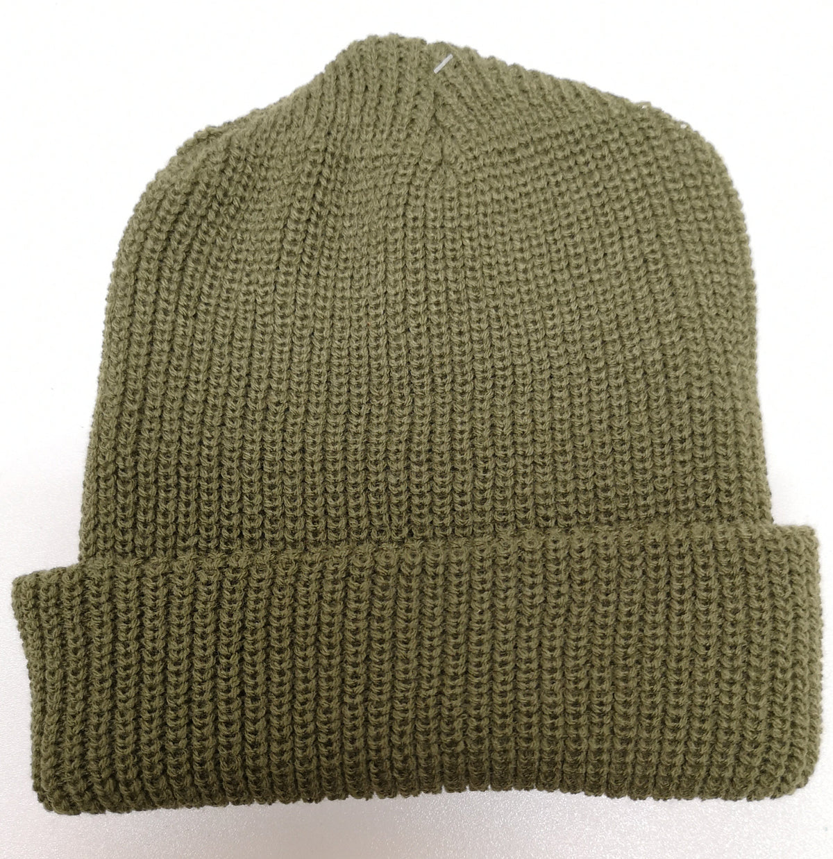 Army Green Knitted Beanie Hat / Watch Cap / Woolly Hat - One size - NEW
