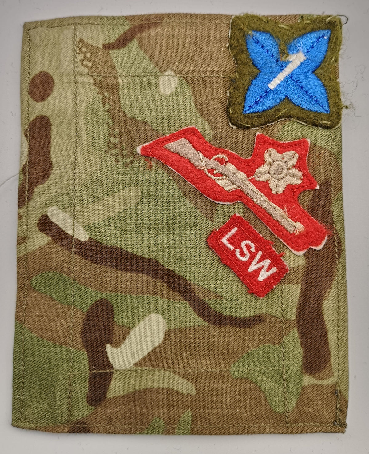 British Army TRF Patches on MTP Blanking Panels Various - Used