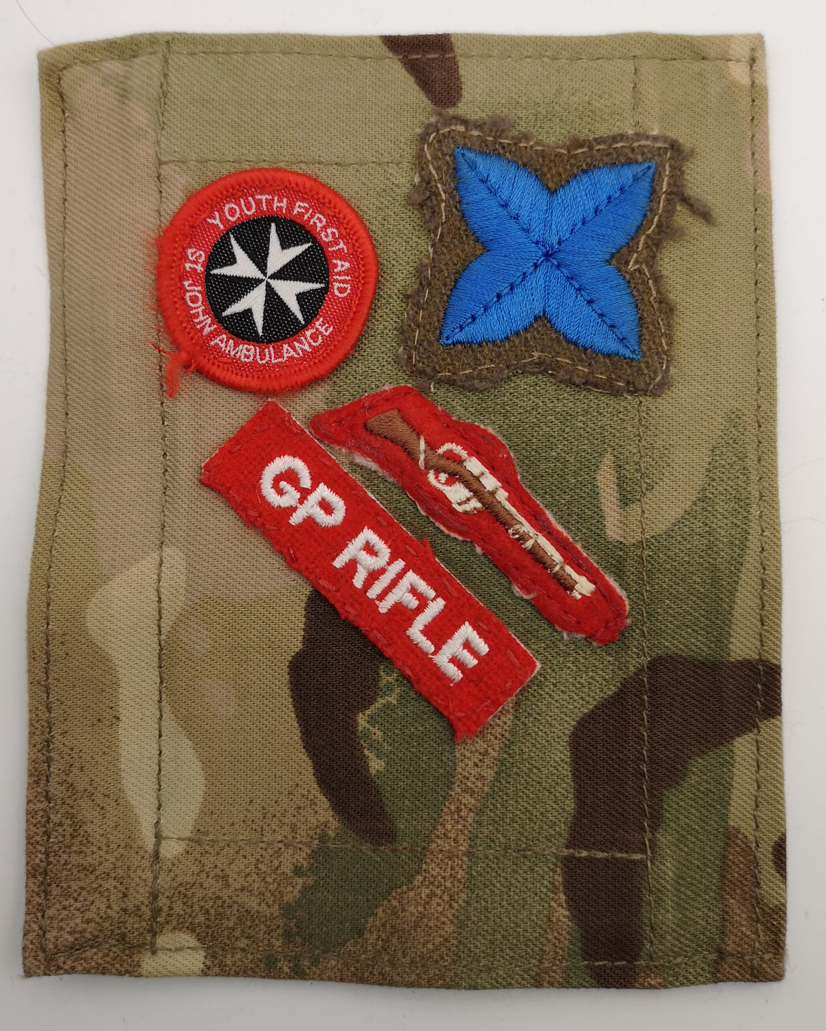 British Army TRF Patches on MTP Blanking Panels Various - Used