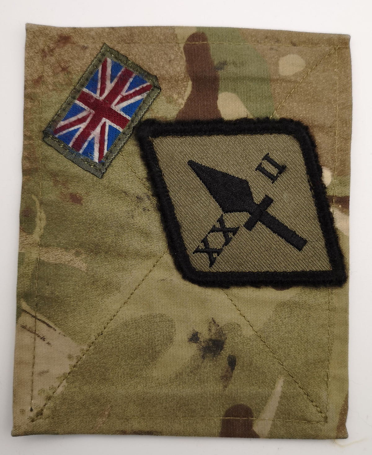 British Army TRF Patches on MTP Blanking Panels Various - Used