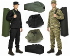 Army KitBag British Military Style Canvas Kit Bag Black or Green