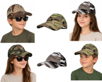 Kids Army Cap Baseball Type Military Various Camo Patterns
